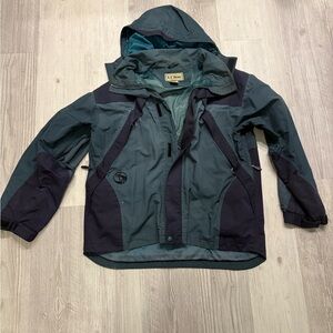 Vintage L.L.Bean Men’s Large Hooded Ski Jacket Nylon Shell Winter Snow Parka